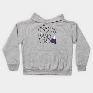 I love my band nerd purple Kids Hoodie